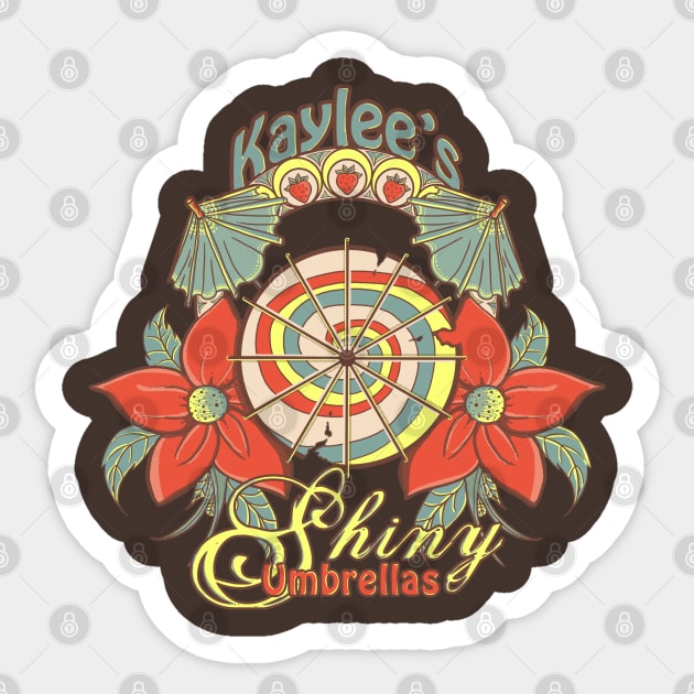 Kaylee's Shiny Umbrellas Sticker by MareveDesign